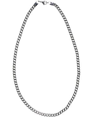 jean claude Dell Arte Stainless Steel Franco Weave Necklace - Metallic
