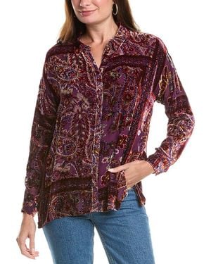 Johnny Was The Slim Audrey Collared Silk-Blend Shirt