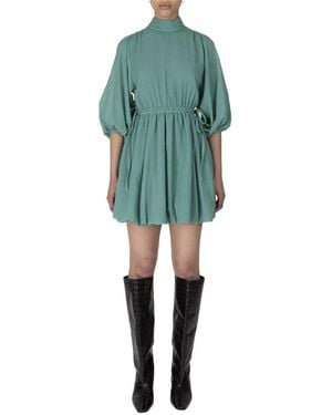 10 Crosby Derek Lam Alex Bubble Hem Mini Dress - Green