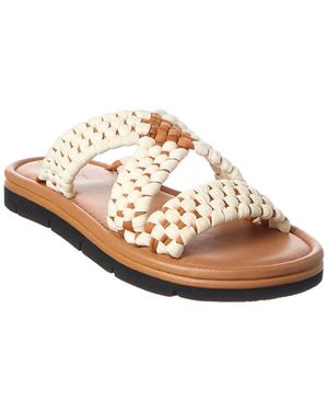 Free People Edge Water Woven Leather Sandal - White
