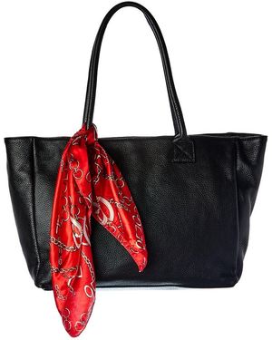 Italian Leather Shoulder Bag - Red