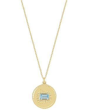 Bony Levy 14K Colour 14K 0.27 Ct. Tw. 1 London Topaz Pendant Necklace - Metallic