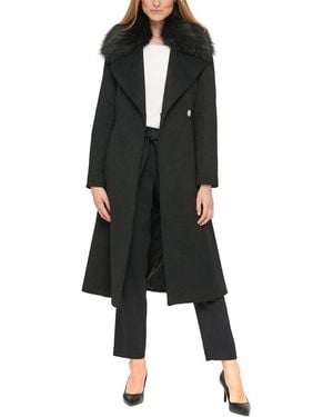 Karl Lagerfeld Maxi Wrap Coat - Black