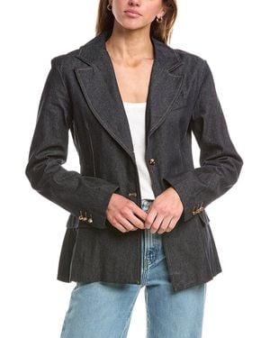 REVERIEE Denim Blazer - Grey