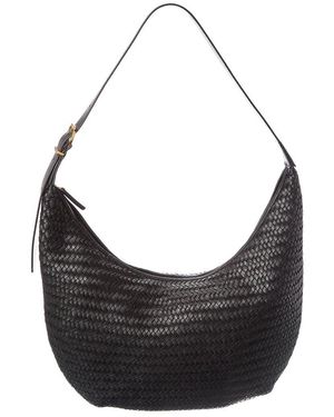 Madewell Essentials Curve Handwoven Shoulder Bag - Black
