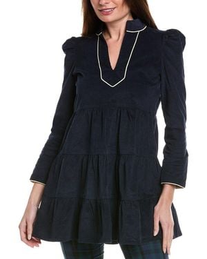 Sail To Sable Baby Corduroy Tunic Flare Dress - Blue