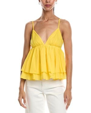 Susana Monaco Voile String Back Top - Yellow