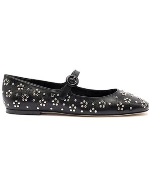 Larroude Larroudé Blair Leather Ballet Flat - Black