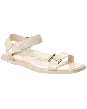 Tod's Gomma Patent Sandal - Metallic
