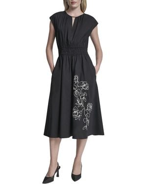 green emerald velvet dress DKNY Women's Dress Collared Midi Dress, Black, 2 at Amazon Women's Clothing  store
