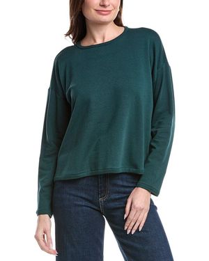 Eileen Fisher Cropped Boxy Top - Green