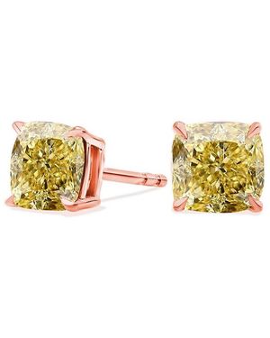 Amairah 14K Rose 2.00 Ct. Tw. Lab-Grown Diamond Stud Earrings - Metallic