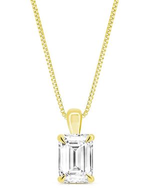 Amairah 14K 2.00 Ct. Tw. Lab-Grown Diamond Solitaire Pendant Necklace - Metallic