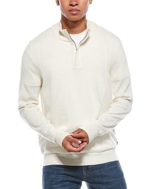 BOSS Lorman-D Wool-Blend 1/4-Zip Sweater - White