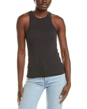 James Perse Cutaway Rib Tank - Black