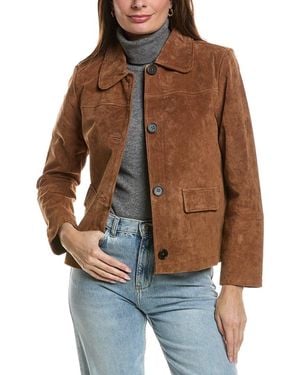 NVLT Suede Trucker Jacket - Brown