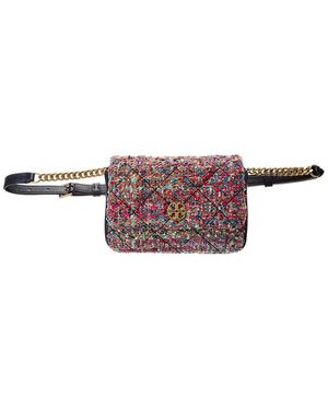 Tory Burch Willa Tweed & Leather Belt Bag - Blue