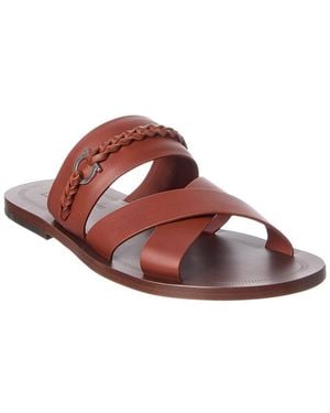 Ferragamo Leather Sandal - Brown