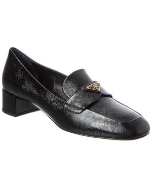 Prada Saffiano Leather Loafer - Black
