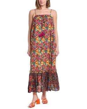 Ro's Garden Print Maxi Dress - Red