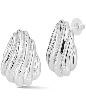 Glaze Jewelry Plated Earrings - White