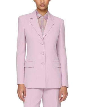 Lafayette 148 New York Single Breasted Three Button Jacket - Pink