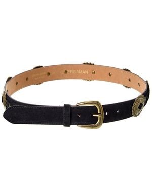 Persaman New York Charlotte Suede Belt - Brown