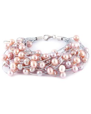 Splendid Plated 6-7mm Freshwater Pearl Bracelet - Pink