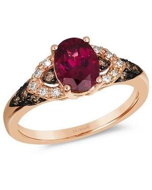 Le Vian Le Vian 14K 1.39 Ct. Tw. Diamond & Rhodolite Eternity Ring - Pink