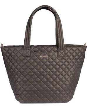 MZ Wallace Medium Metro Leather Tote Deluxe - Brown