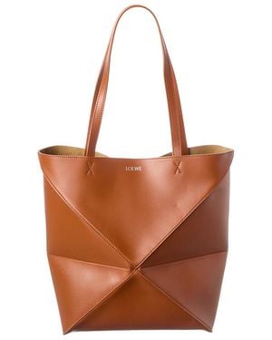 Loewe Leather Tote - Brown