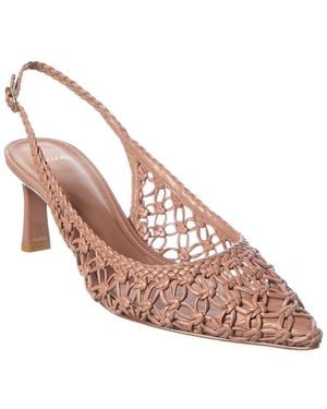 Alexandre Birman Jane Tresse 60 Leather Slingback Pump - Pink