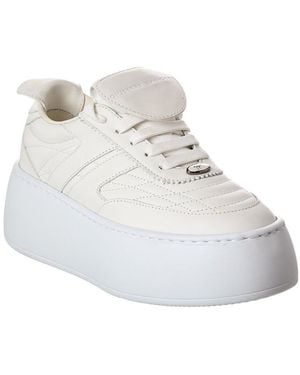 Giuseppe Zanotti Alma Leather Platform Trainer - White