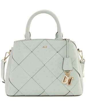 DKNY Paige Medium Leather Satchel - Grey