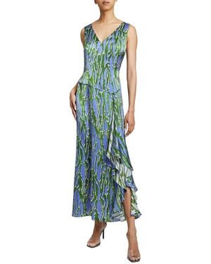 Santorelli Emerson V-Neck Midi Dress - Green