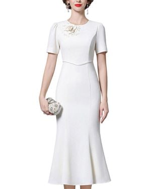 La Imperatrice Midi Dress - White