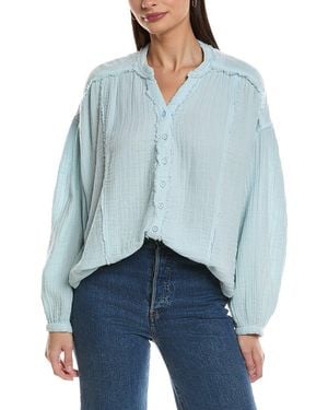 Free People We The Free Valley Double Cloth Shirt - Blue