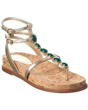Alexandre Birman Jade Leather Sandal - Metallic