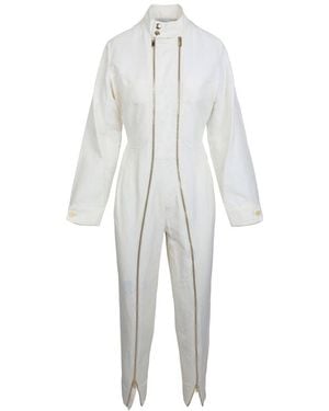 Stella McCartney Alma All-in-one Linen-blend Jumpsuit - White