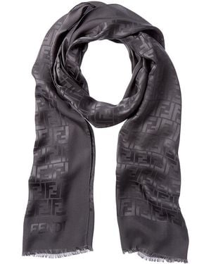 Fendi Silk Stole - Grey