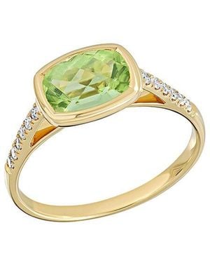 Bony Levy 18K 1.71 Ct. Tw. Diamond & Peridot Ring - Metallic