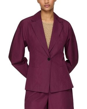 Lafayette 148 New York Petite Pintuck Back Jacket - Purple