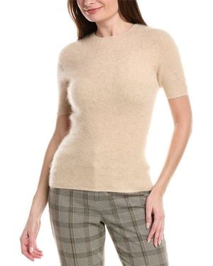Tahari Elbow Sleeve Cashmere Jumper - Grey