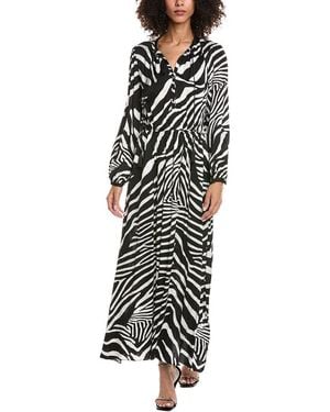 The Kooples Zebra Maxi Dress - Black