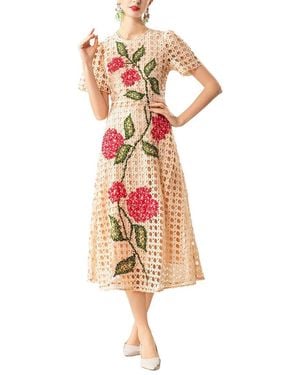 BURRYCO Short Sleeve Midi Dress - Pink