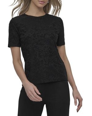 DKNY Knit Graffiti Jacquard T-Shirt - Black