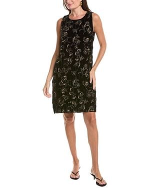 Johnny Was Tank Keyhole Silk-Blend Mini Dress - Green