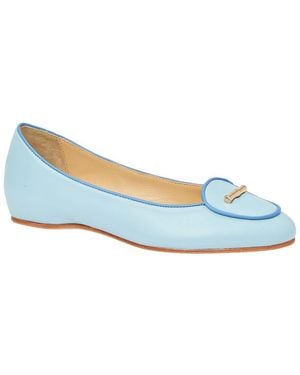 J.McLaughlin Hollis Leather Flat - Blue