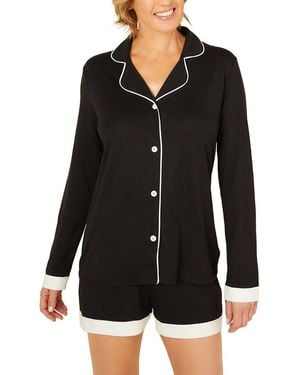 Cosabella 2Pc Bella Top Boxer Pyjama Set - Black