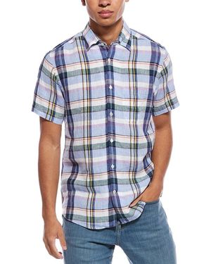 Robert Talbott Morgan Linen Shirt - Blue